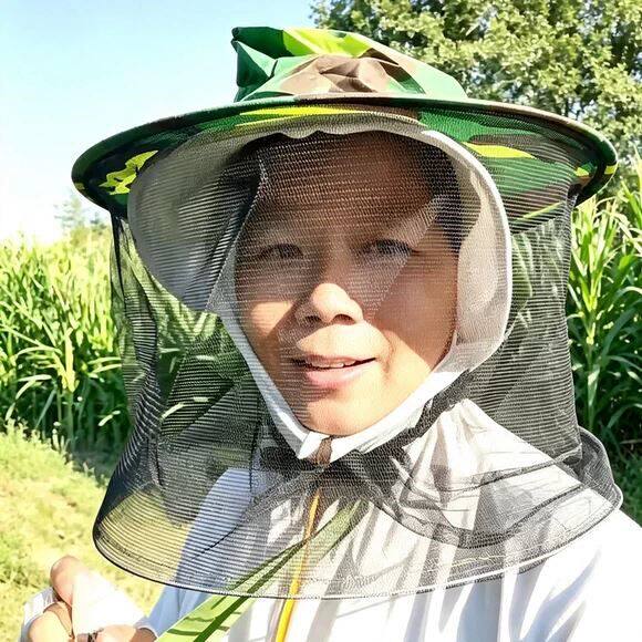 掰玉米防护帽户外防蚊面罩养蜂