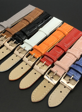 原装folli follie芙丽芙丽表带头层皮16MM适配WF14B020SD手表配件