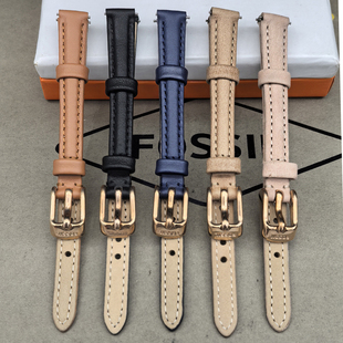 FOSSIL表带真皮10MM通用快拆针扣ES3799ES4410ES4411ES4412ES3797