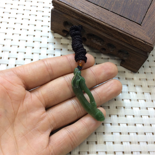 南阳独山玉天蓝料福瓜相思瓜吊坠