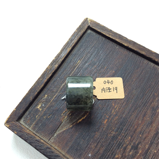 天然玉石南阳独山玉戒指俏色黑白料玉石指环男款扳指简约大气戒指