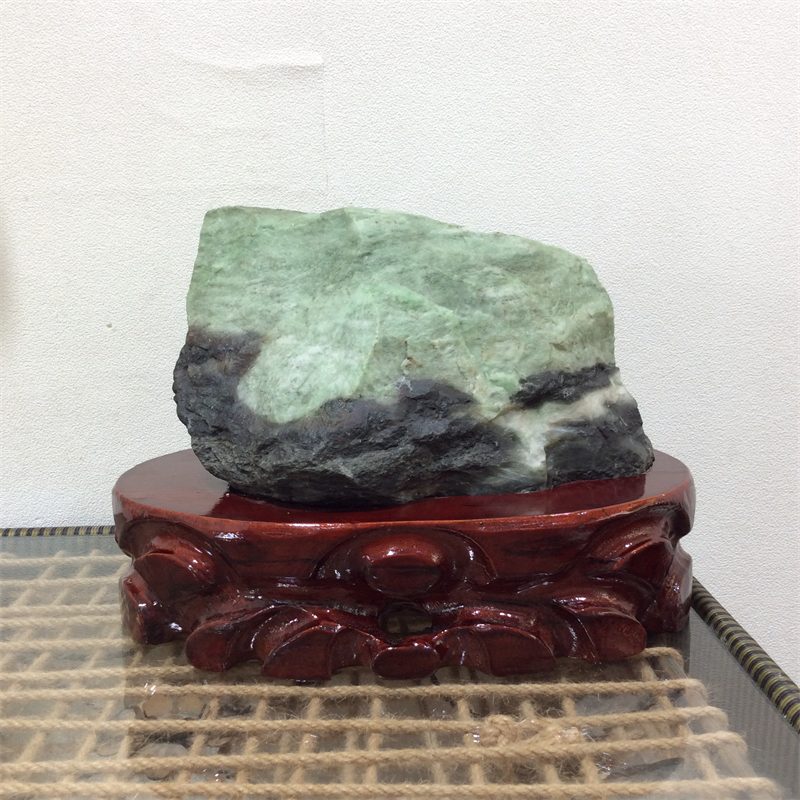 南阳独山玉俏色原石摆件独玉天然玉石毛石小摆件靠山石茶宠工艺品