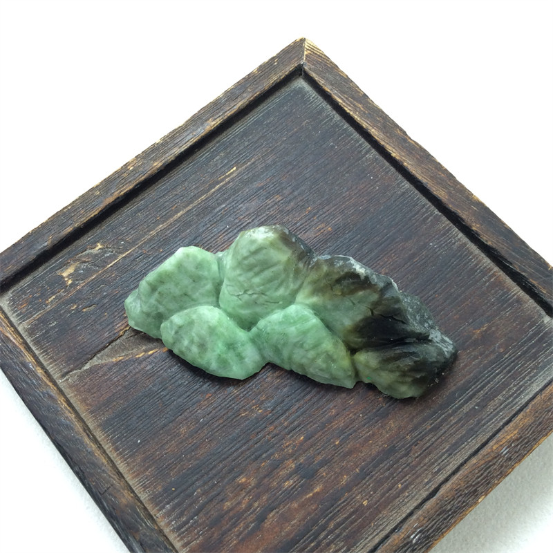 南阳独山玉万重山笔架天然玉石独玉文房四宝笔架原石把玩小手把件