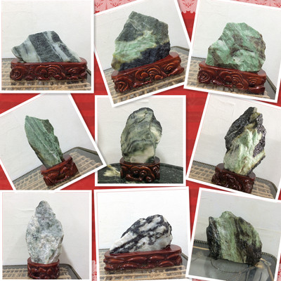 天然南阳独山玉原石靠山石摆件