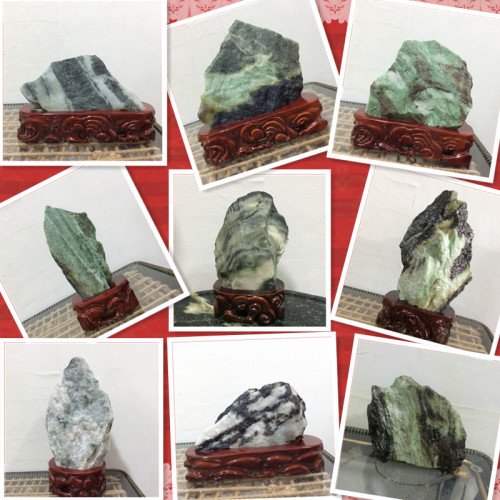天然南阳独山玉原石靠山石摆件
