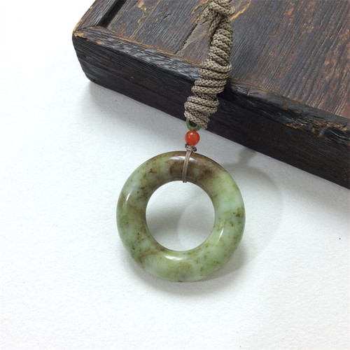 南阳独山玉平安环玉坠吊坠挂坠