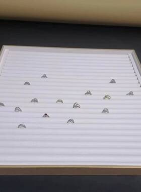 珠宝展示盘戒指耳钉项链手镯饰品收纳盒看货托盘高档首饰陈列道具