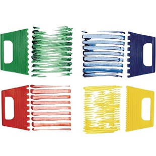 明胶版画刮板四件套装凝胶版画塑料肌理痕迹制造刮版画工具