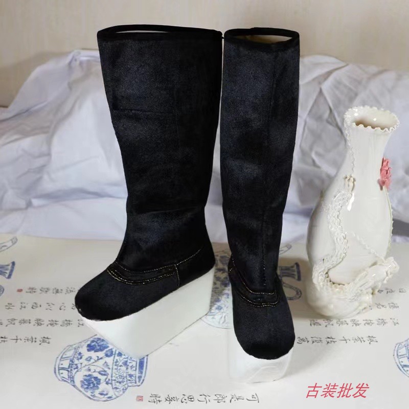 兵記手工靴武生高幫靴古代官靴