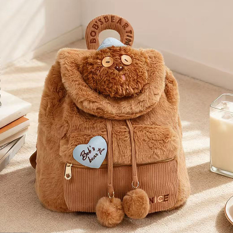 环球正版授权小黄人系列TIM熊毛绒玩偶斜挎包双肩包公仔包玩偶