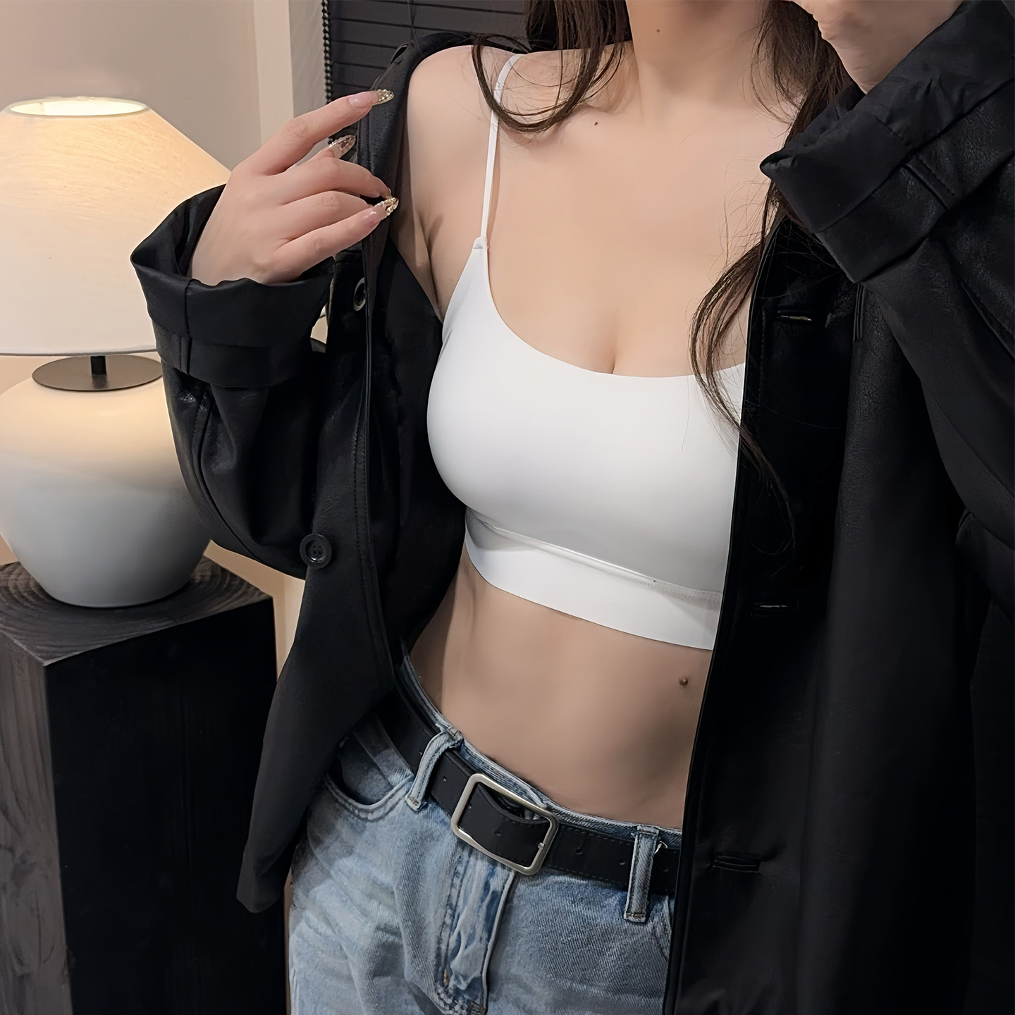梧桐花开U领短款背心HN65248图片