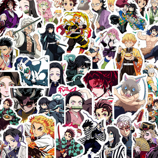 160张二次元动漫鬼灭之刃立绘贴纸炼狱杏寿郎我妻善逸周边贴画diy