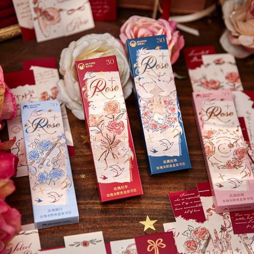 纸先生玫瑰未眠曲系列书签30张入