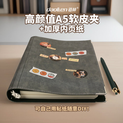 道林仿皮夹a5活页手账