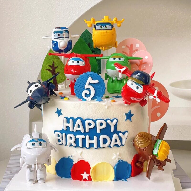 超级飞侠蛋糕装饰摆件网红小飞侠儿童生日派对蛋糕烘焙装扮插件