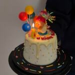 网红吹泡泡星星人蛋糕装饰摆件儿童男孩女孩生日派对装扮烘焙插件