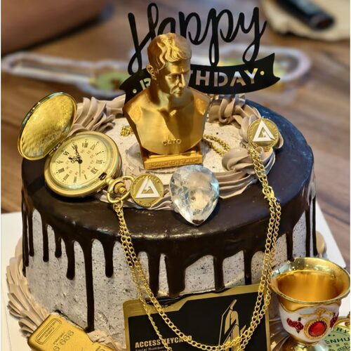 三角洲行动蛋糕装饰摆件男生男神男朋友生日金条金杯钻石怀表r