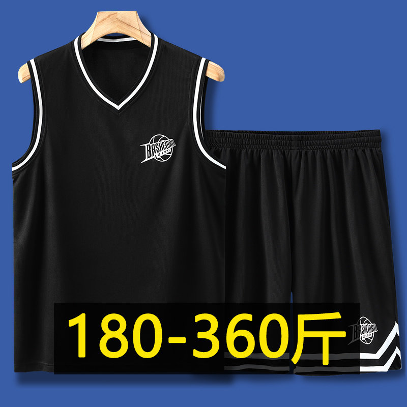 特大码篮球服运动套装男夏季加肥加大胖子无袖背心跑步短裤两件套