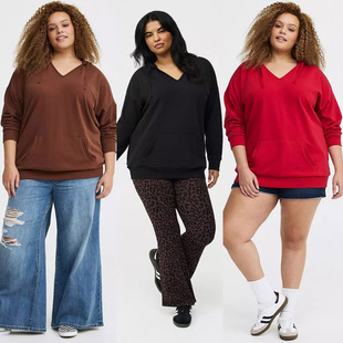 Relaxed 2727特大码 Fleece Soft Hoodie400斤 带帽宽松卫衣Super