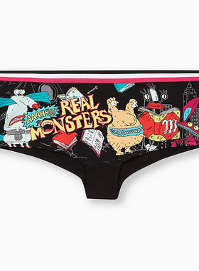 N101黑色印花欧美胖MM特大码特肥女士卡通平角裤内裤200 300斤