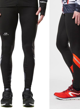 9822  中性女男士高腰跑步运动内加绒保暖紧身黑色速干长裤