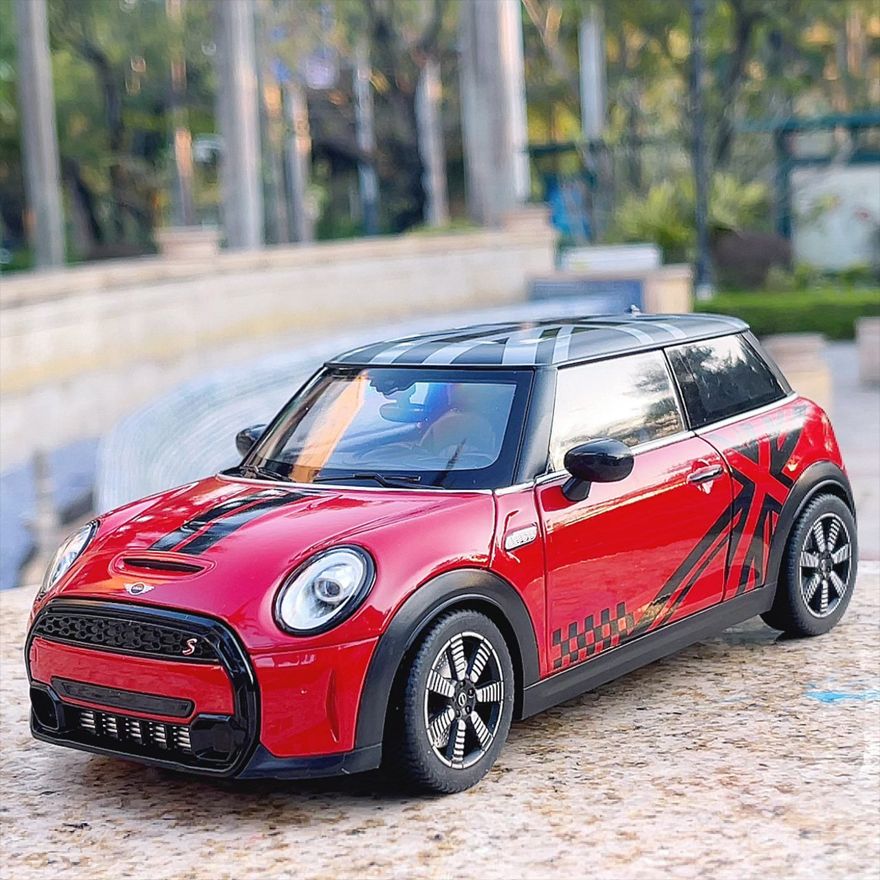 正版1/18宝马mini cooper S合金车模仿真小汽车模型男孩收藏摆件