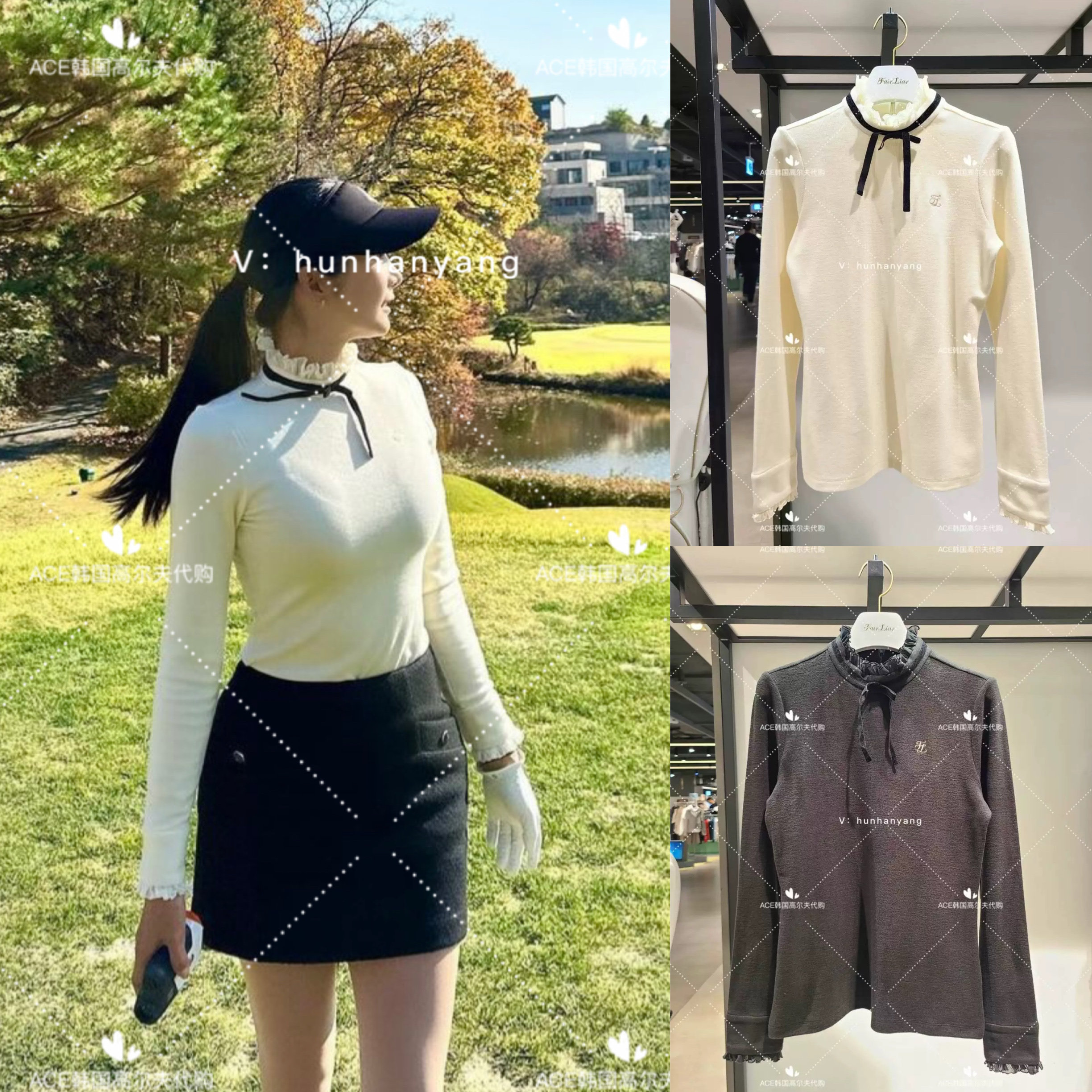 女士高尔夫服装24秋冬长袖