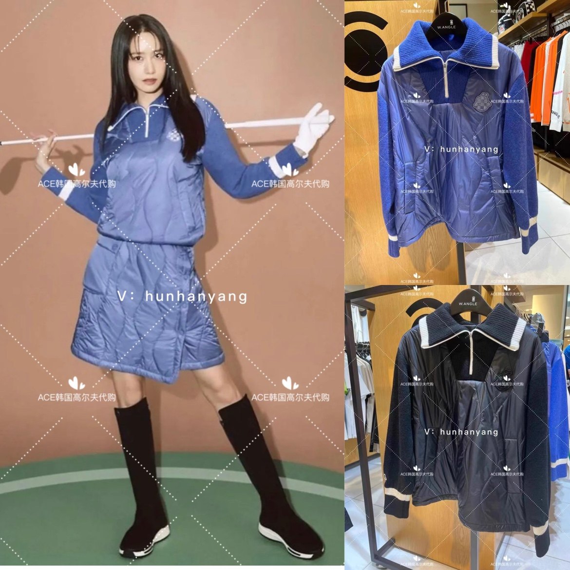 Wangle高尔夫女士纯色上衣