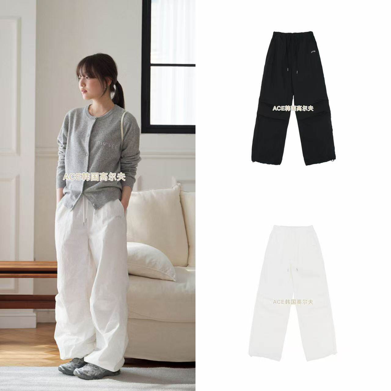 PIVVEE女士高尔夫运动裤26春季新款百搭休闲时尚宽松舒适运动裤 - ACE韩国高尔夫代购出品