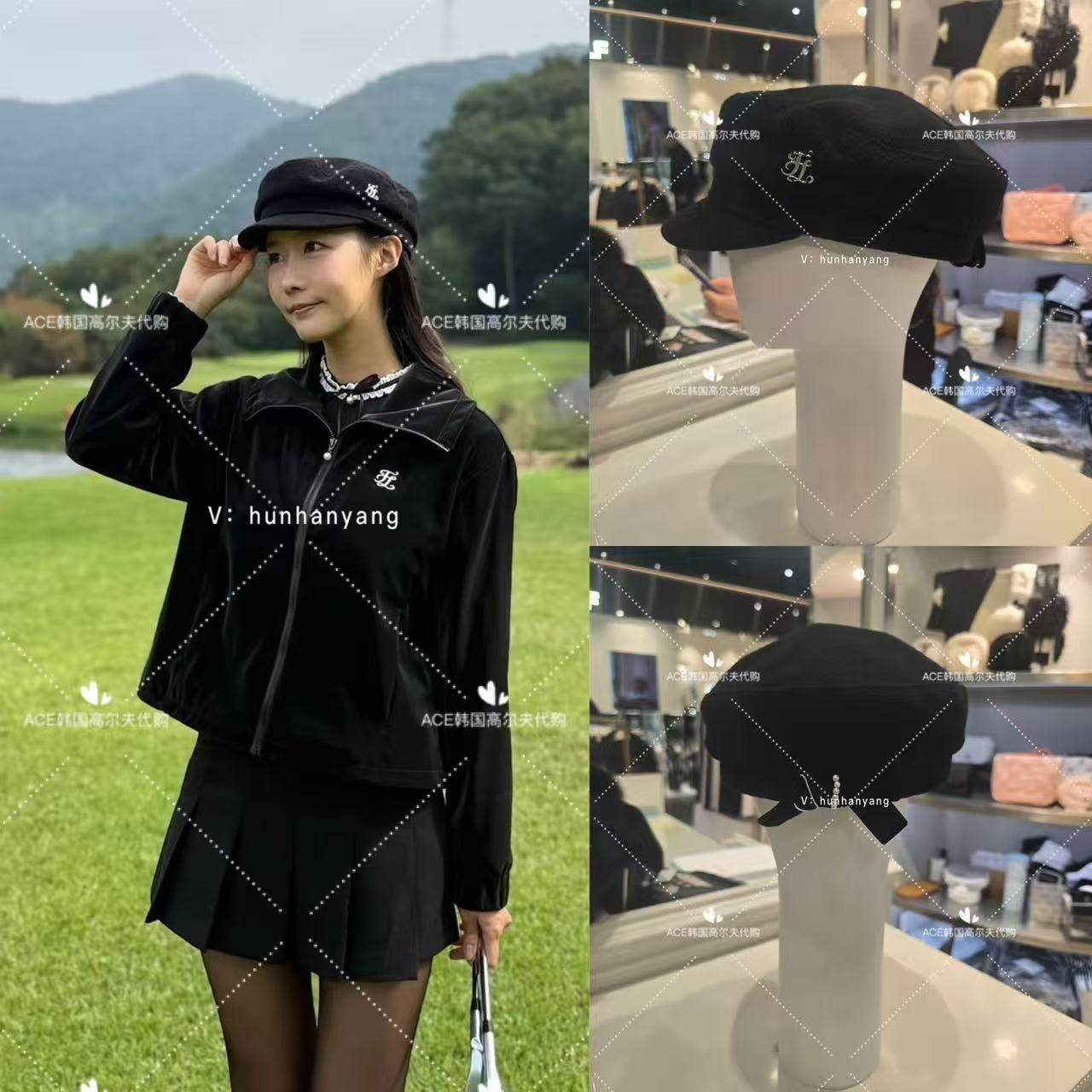 FL高尔夫球帽女士25冬季新款百搭休闲时尚运动保暖防风防晒帽