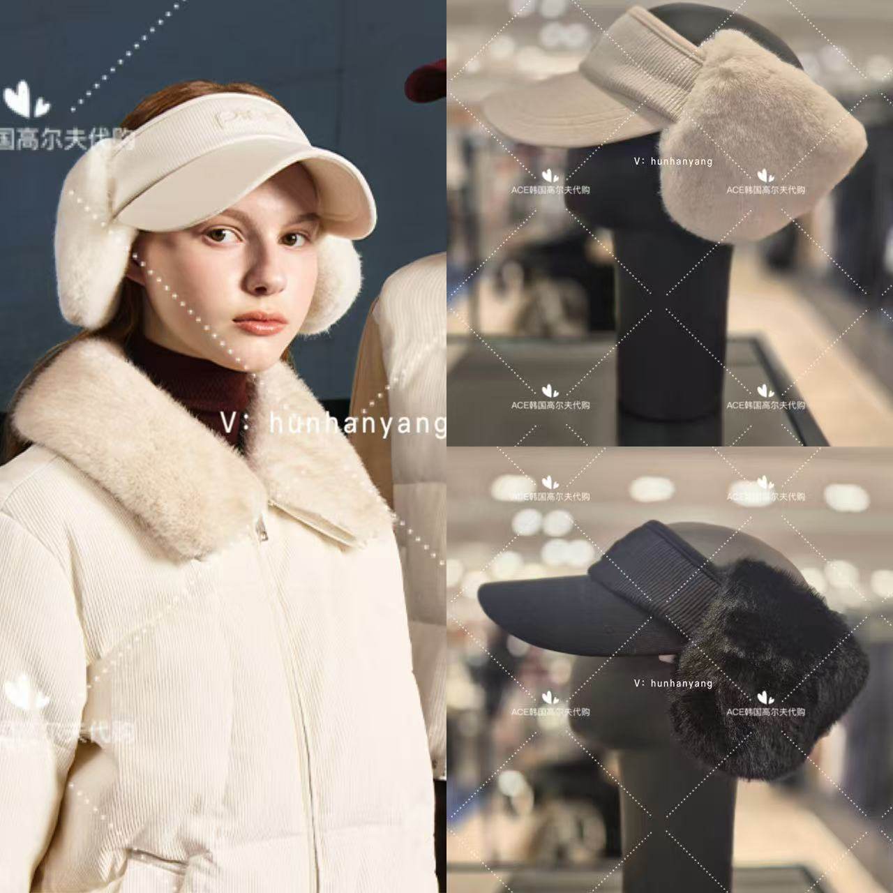 PING高尔夫球帽女士25冬季新款百搭休闲时尚运动保暖防风防晒帽