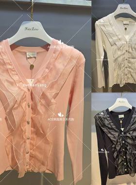 FL女士高尔夫开衫外套26春季新款百搭休闲时尚运动薄针织开衫外套