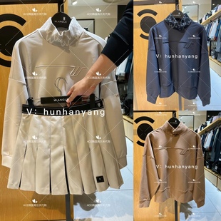 Wangle高尔夫女士2022秋冬折扣百搭LOGO半高领宽松长袖