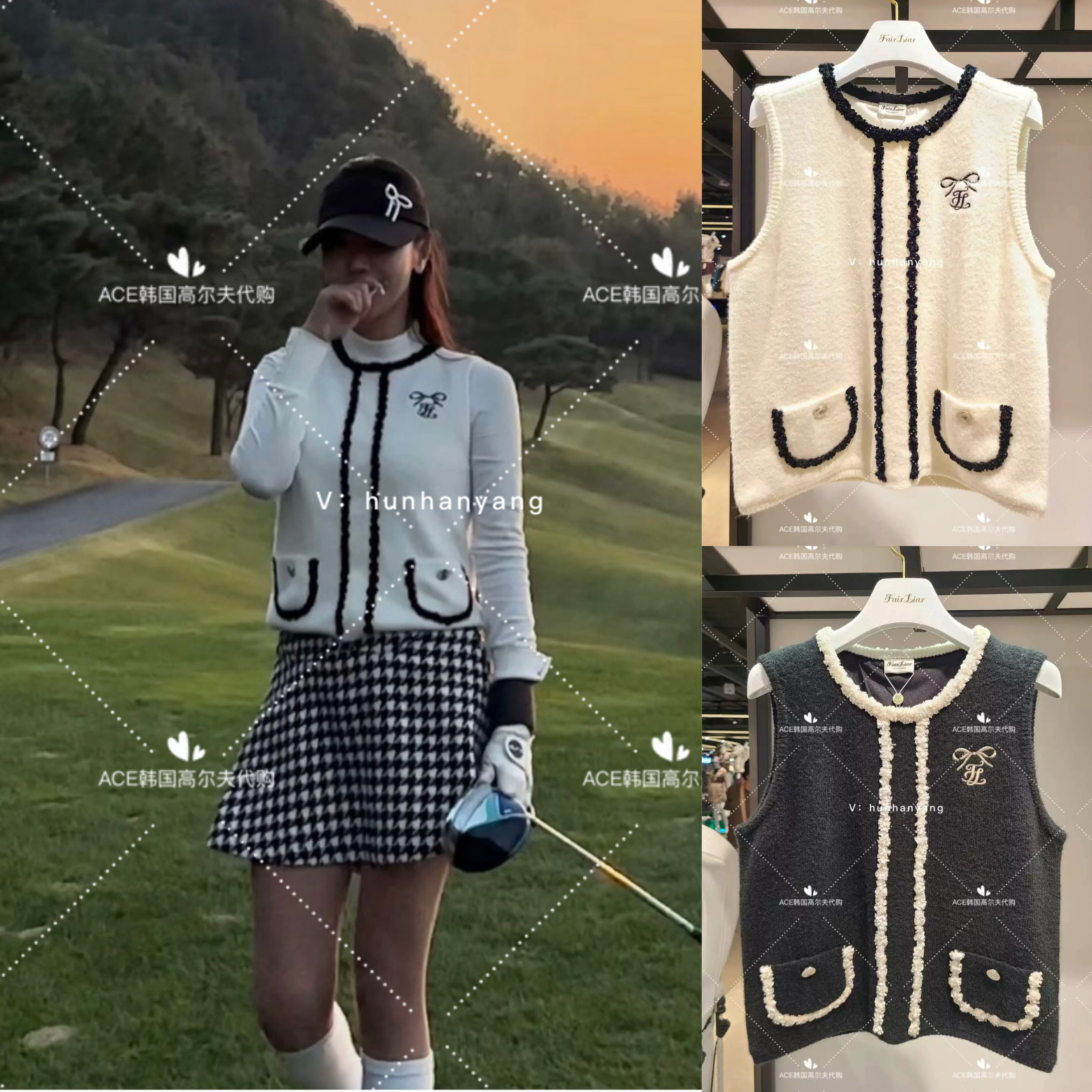 女士高尔夫服装24秋冬马甲