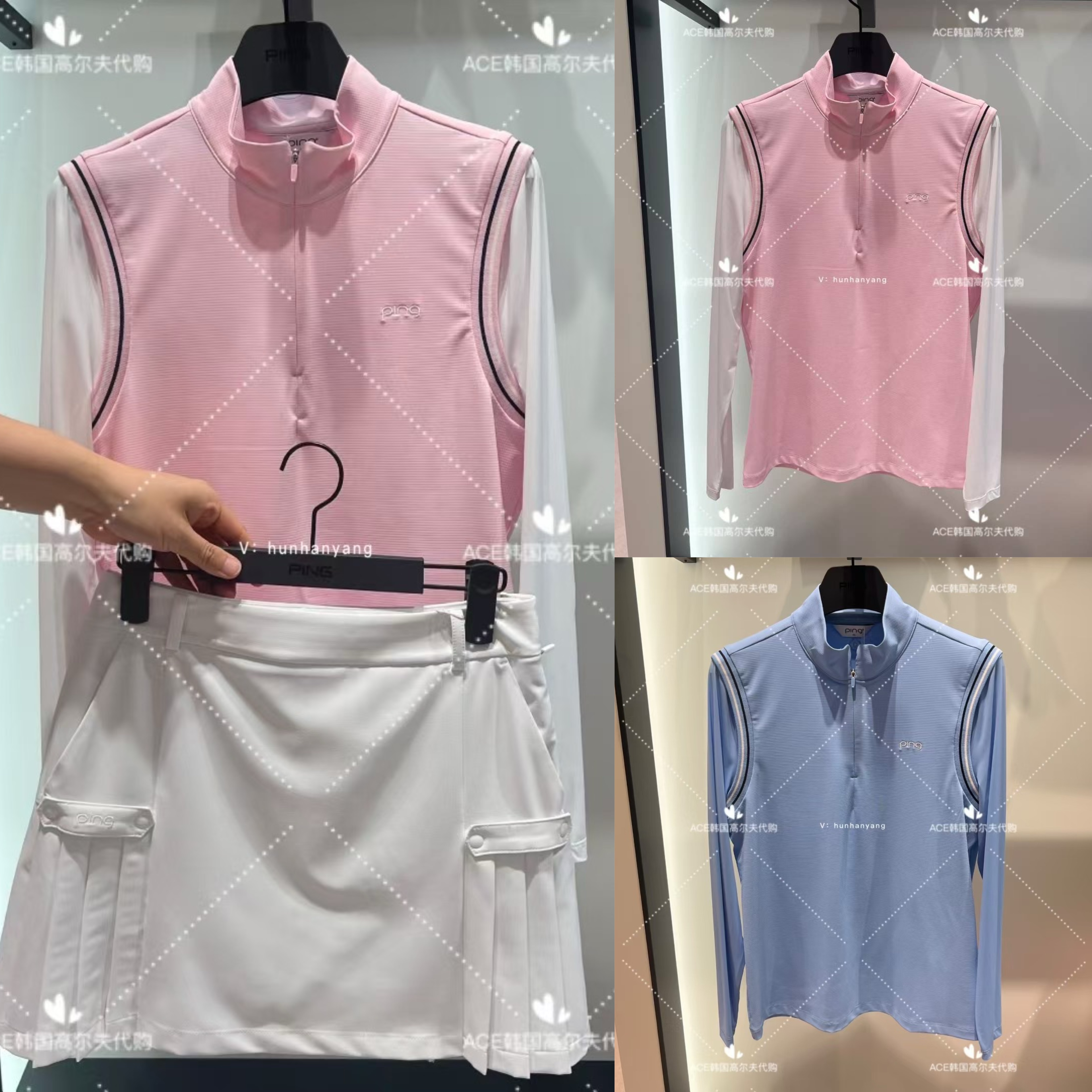 女士高尔夫服装25夏季上衣