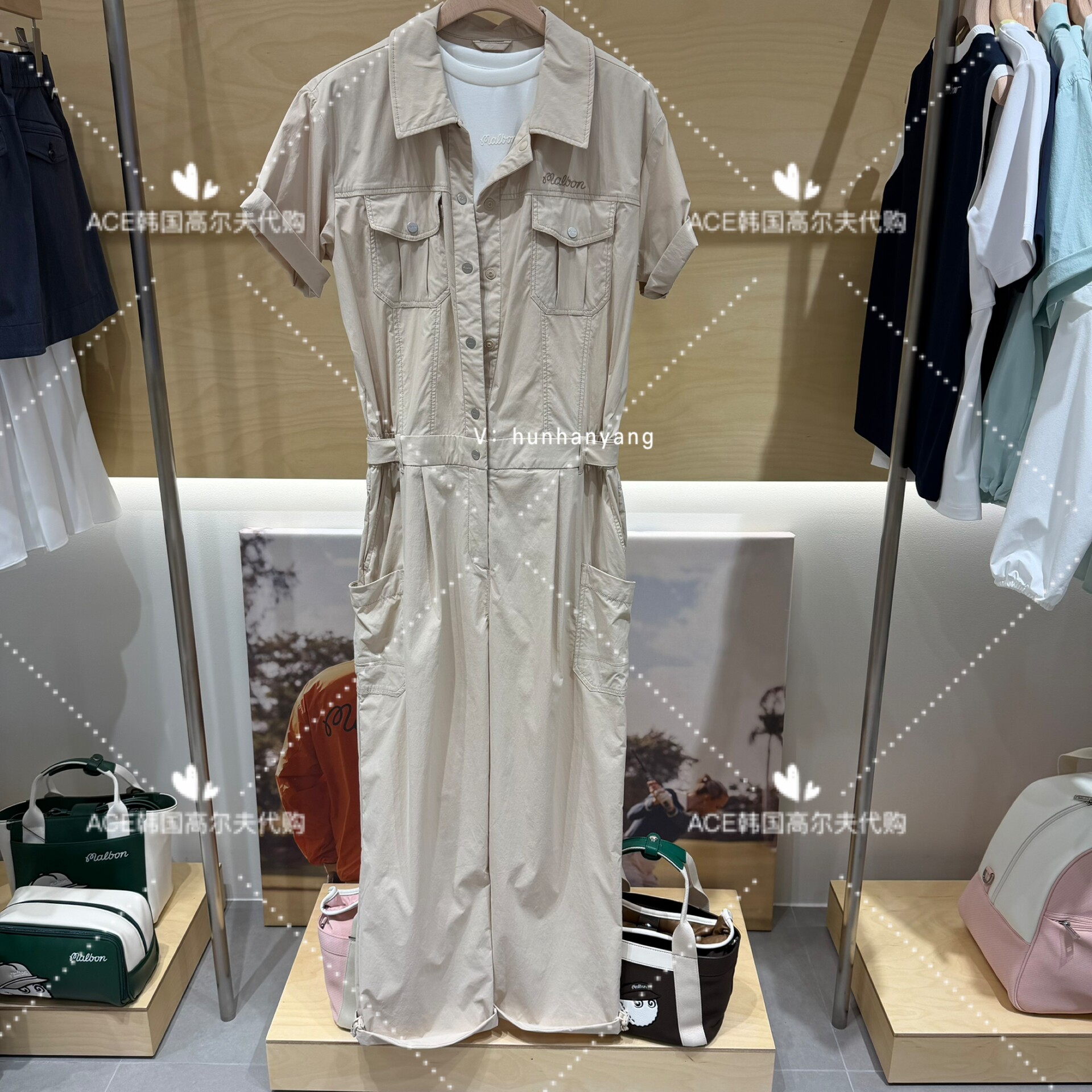 女士高尔夫服装26夏季连体裤