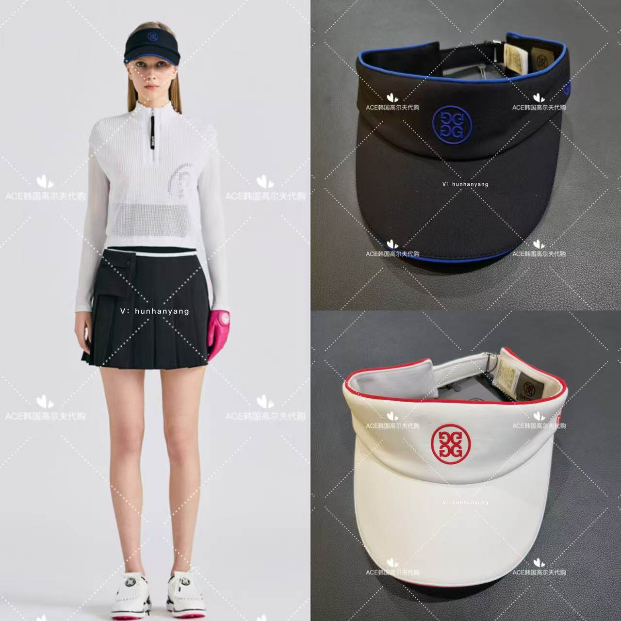 GFORE女士高尔夫折扣球帽25夏季休闲运动时尚透气无顶空顶防晒帽