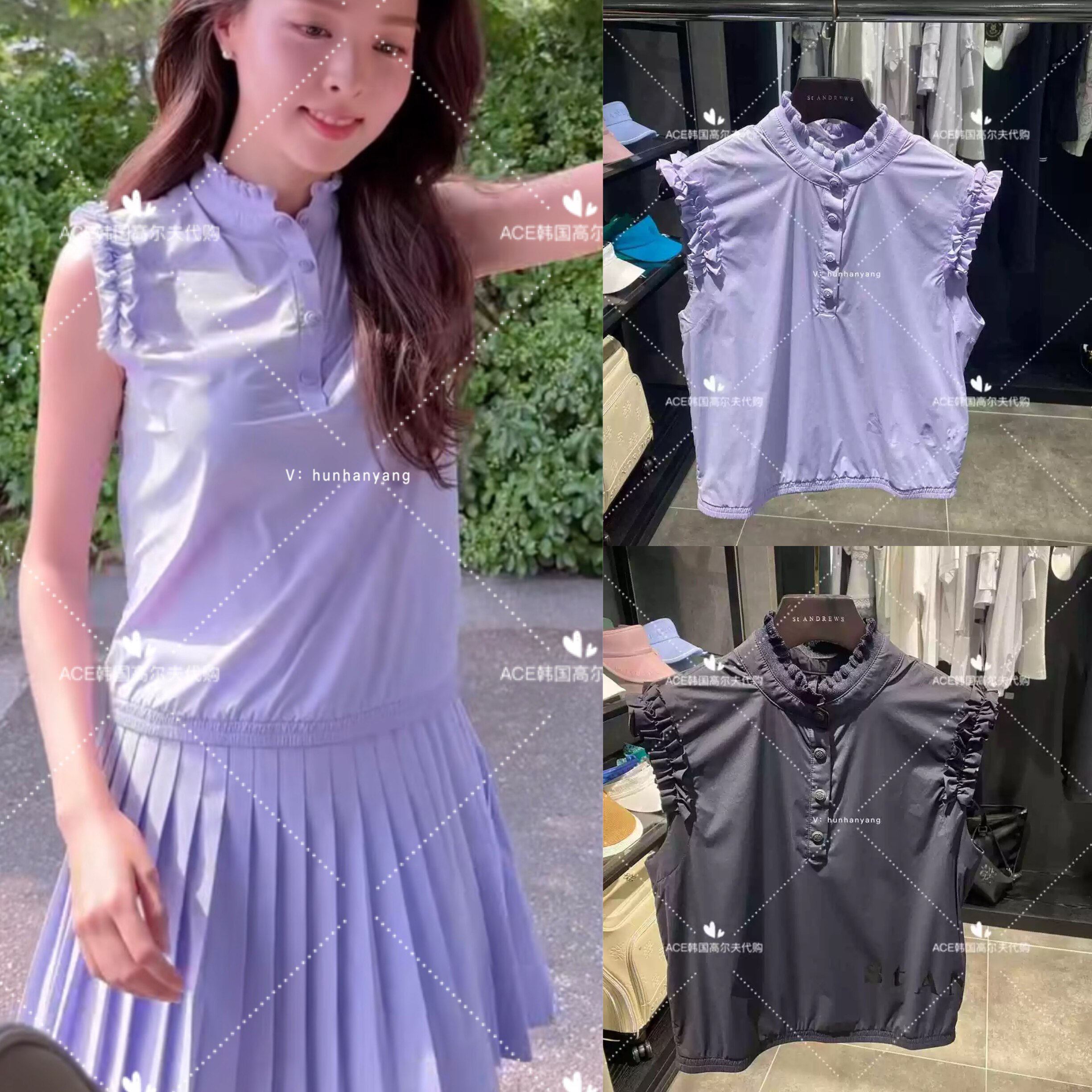女士高尔夫服装25夏季上衣