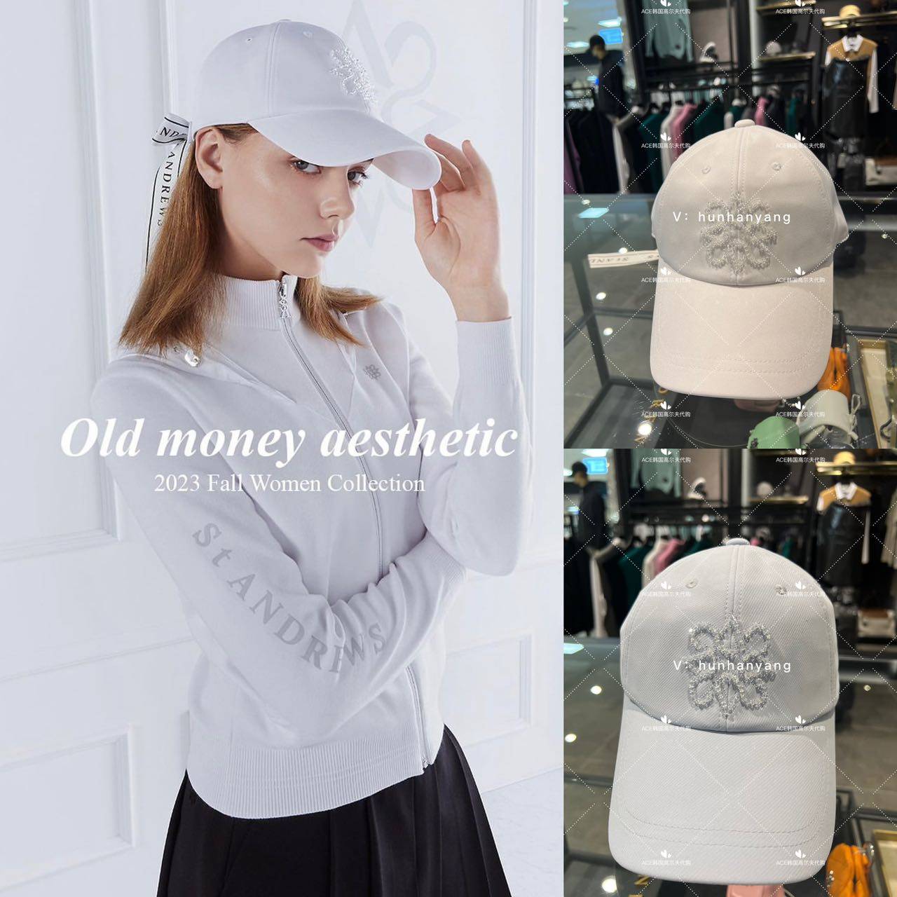 高尔夫女士蝴蝶结防晒帽ST