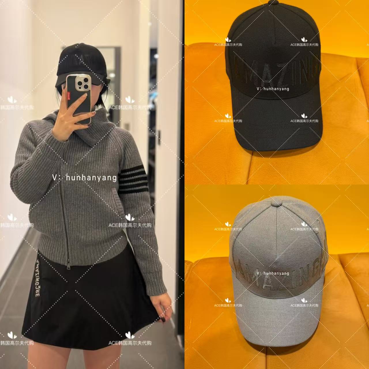 AmazingCre高尔夫球帽男女