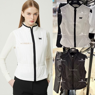 PXG女士高尔夫马甲25初秋新款百搭休闲时尚运动半高领薄棉防风