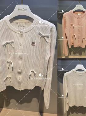 FL女士高尔夫开衫外套26春季新款百搭休闲时尚运动圆领开衫外套