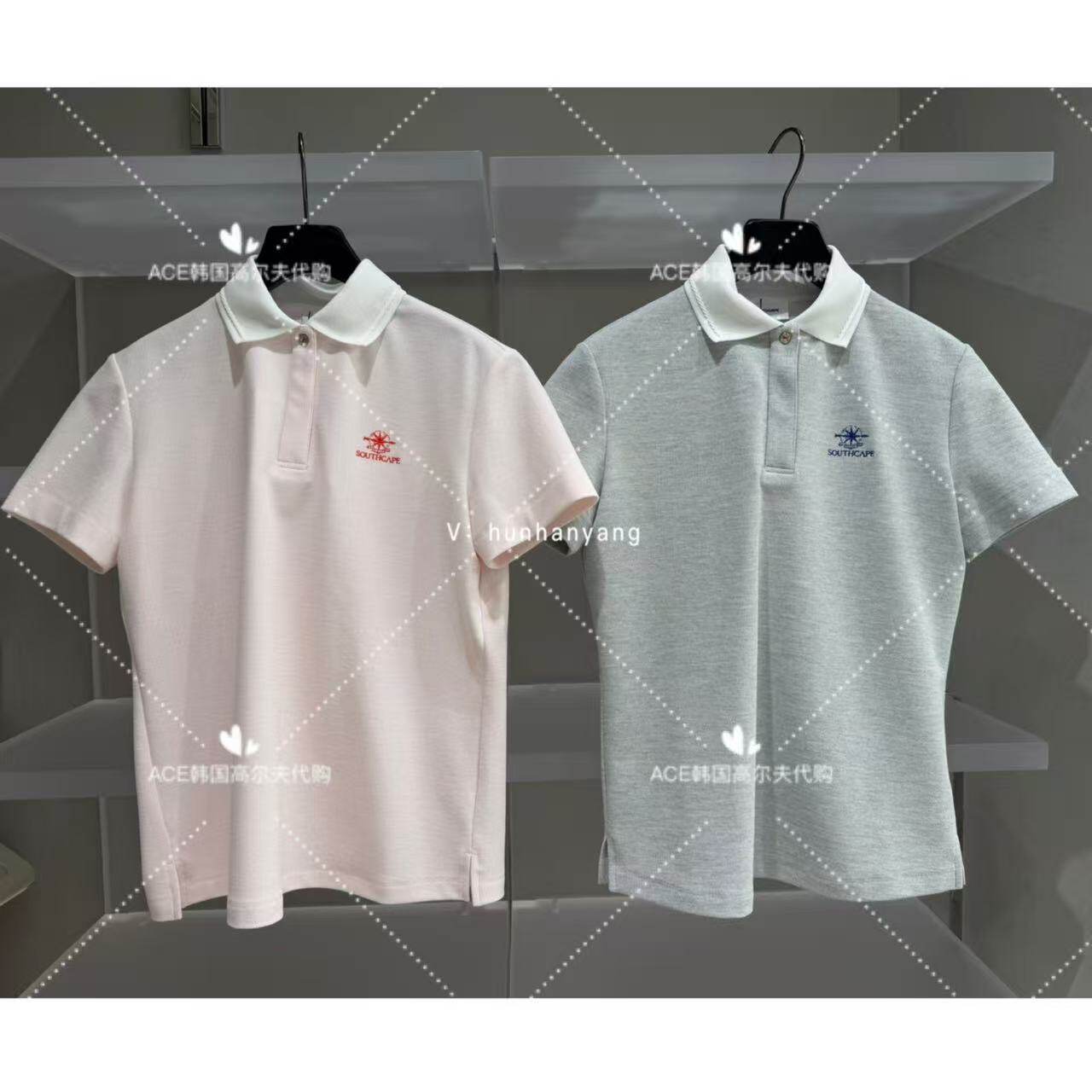 SOUTHCAPE女士高尔夫短袖26夏季新款百搭休闲时尚运动翻领半袖