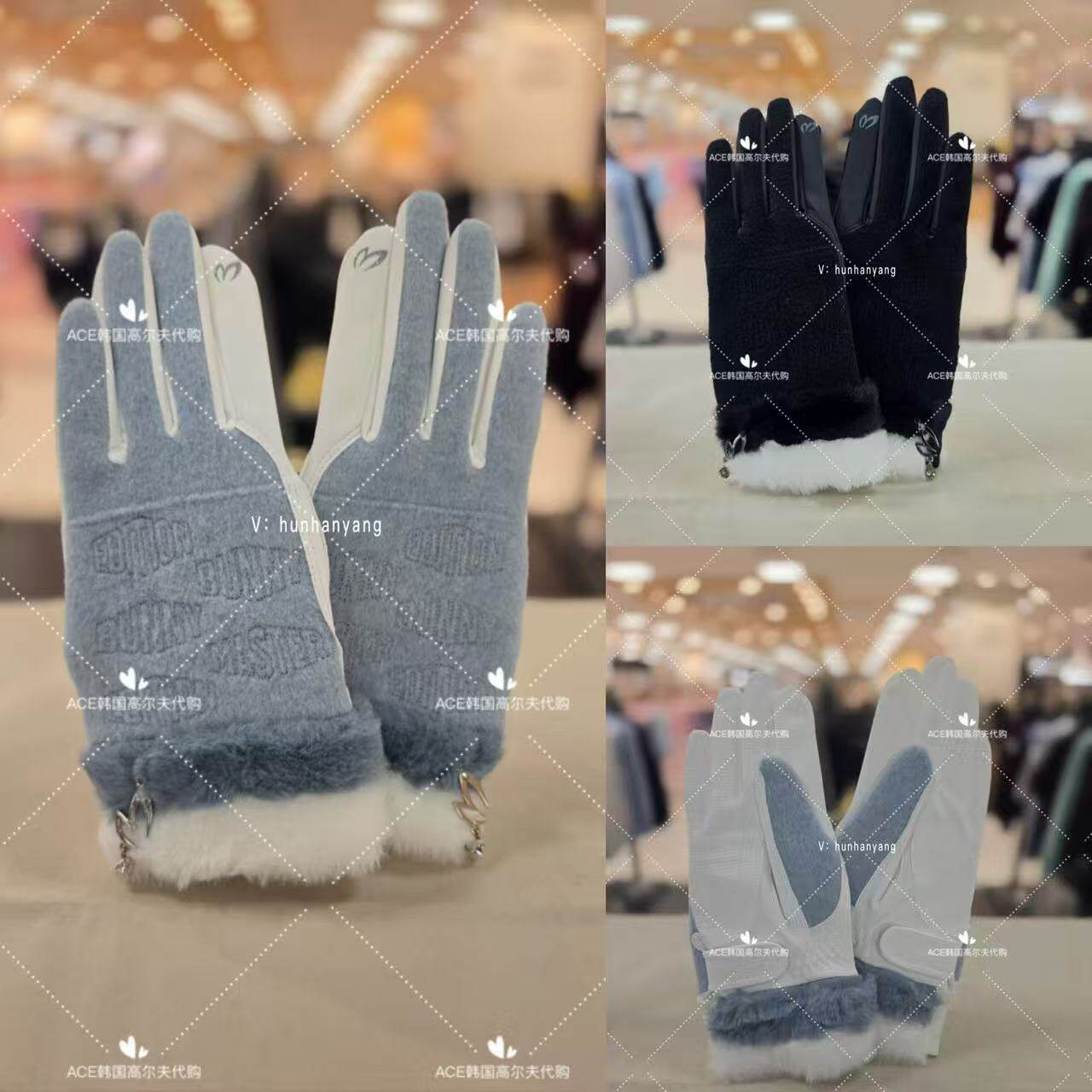 MBE高尔夫双手手套女士26冬季