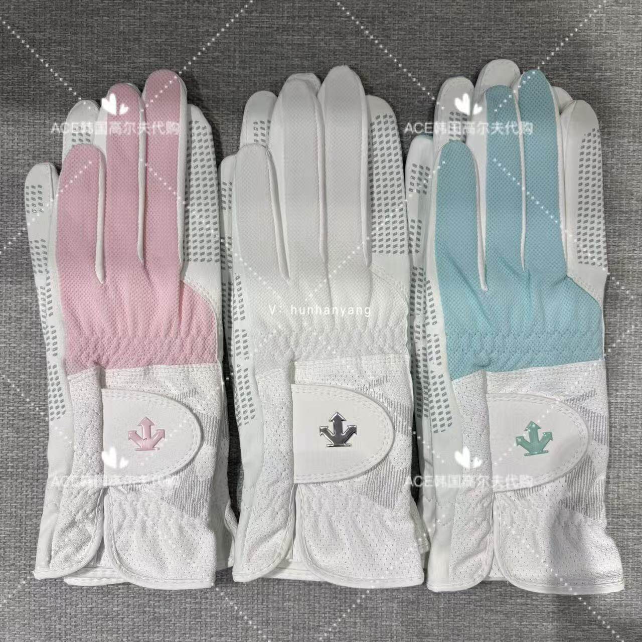 女士高尔夫双手手套26夏季新款百搭休闲时尚运动防滑透气双手手套