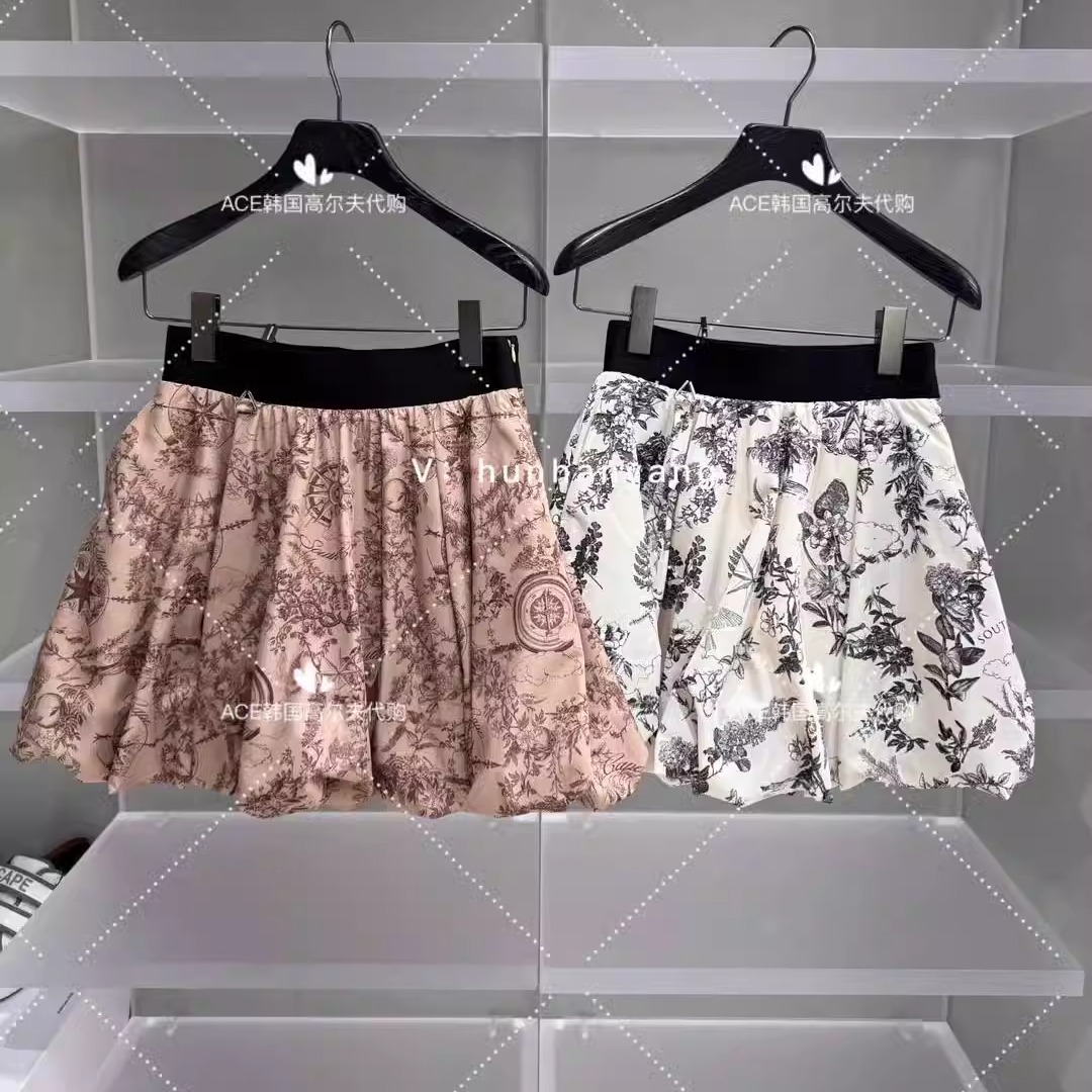 SouthCape女士高尔夫服装24秋季休闲运动半身裙时尚修身印花短裙