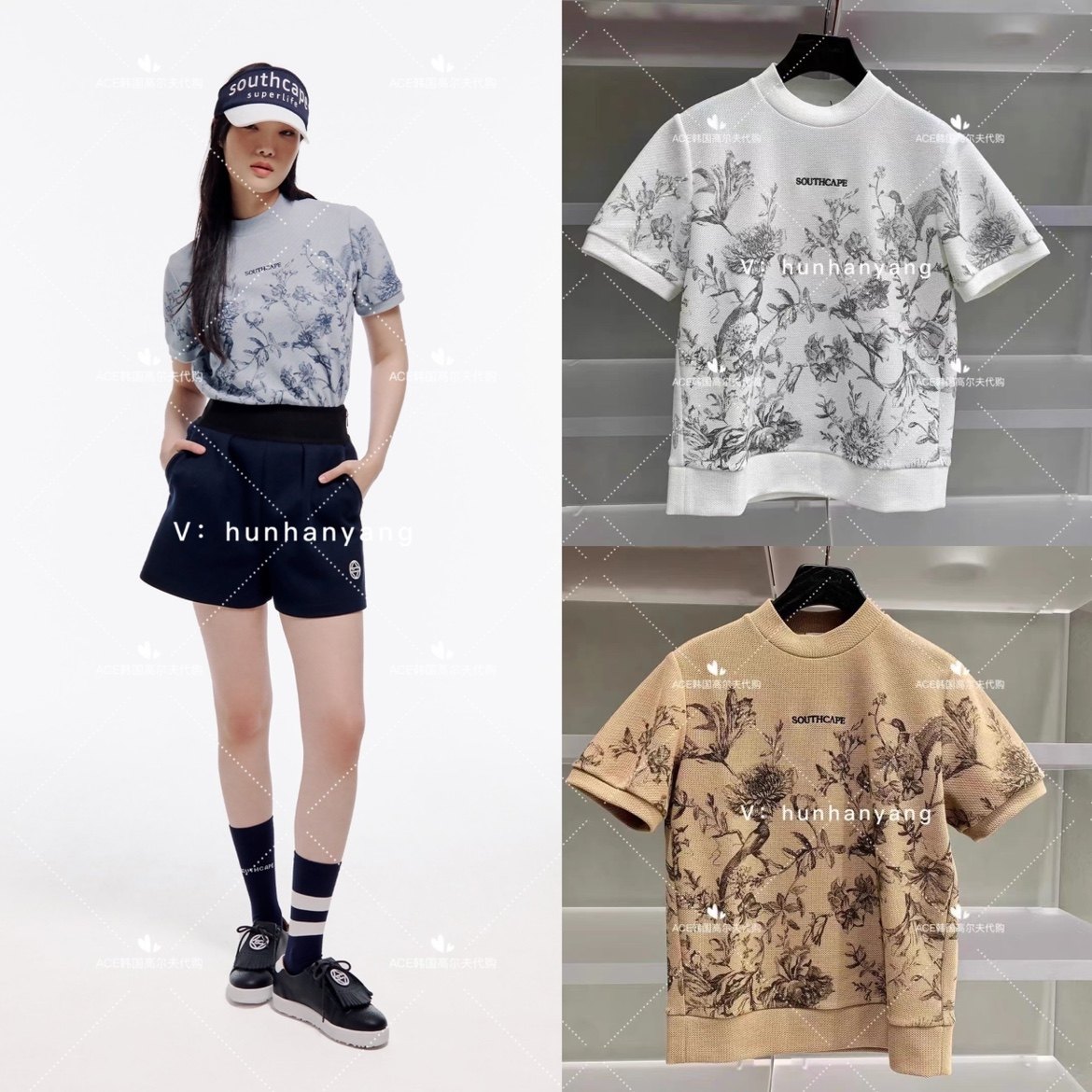 SOUTHCAPE高尔夫印花上衣