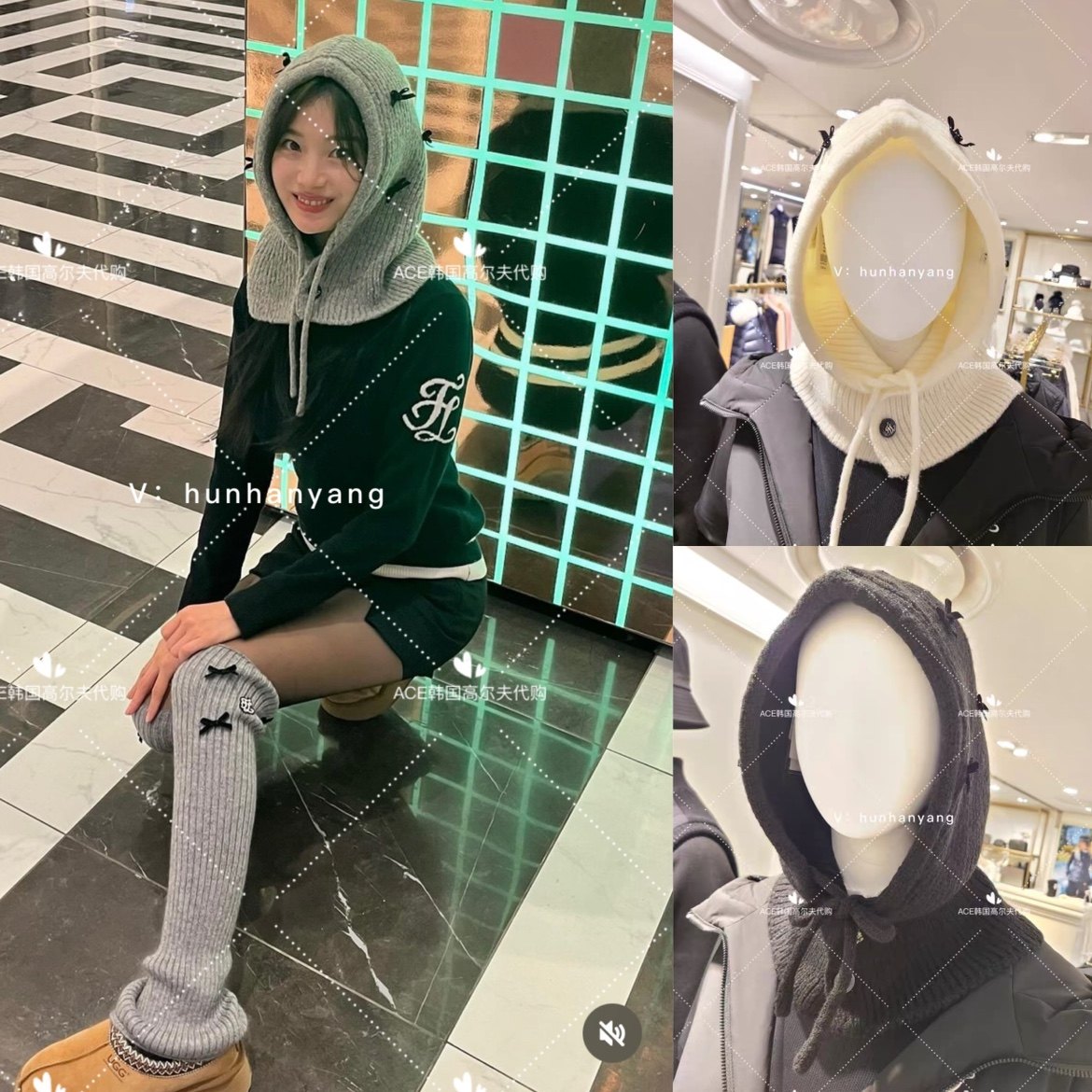 FL高尔夫女士保暖休闲运动头套