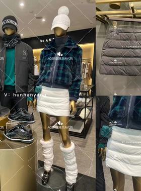 St ANDREWS折扣高尔夫女士2023秋冬百搭LOGO纯色保暖简约运动裙