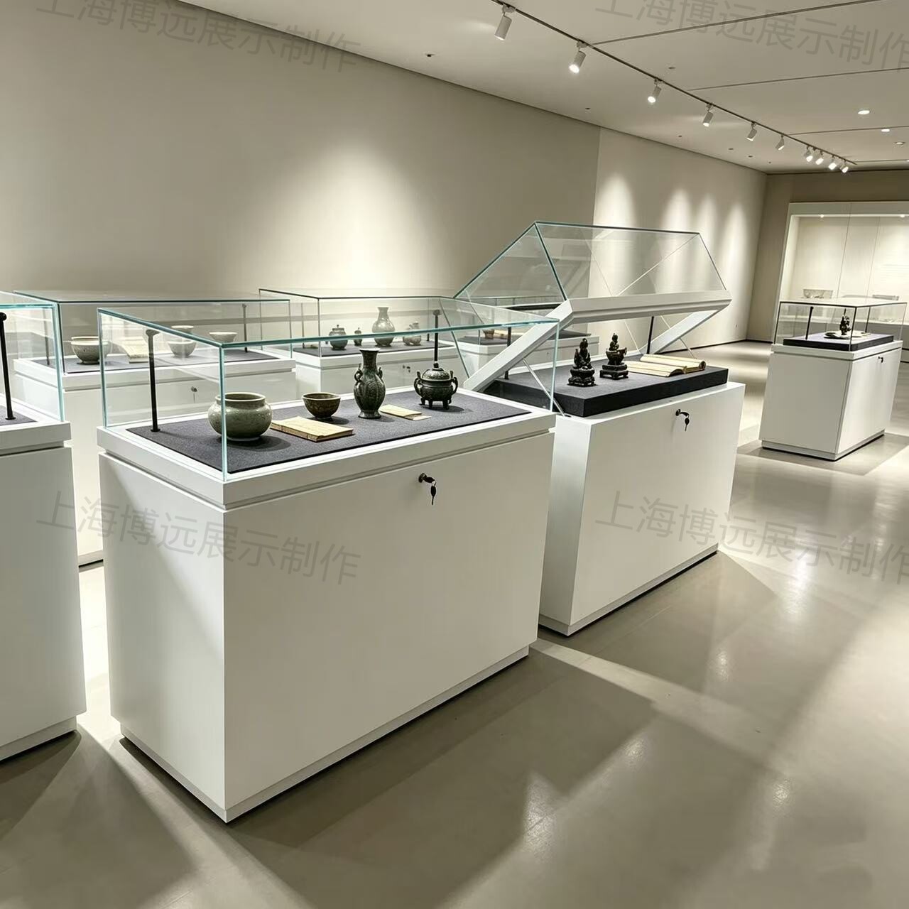 博物馆美术馆纪念馆钢化玻璃古董文物字画艺术品瓷器液压展示柜